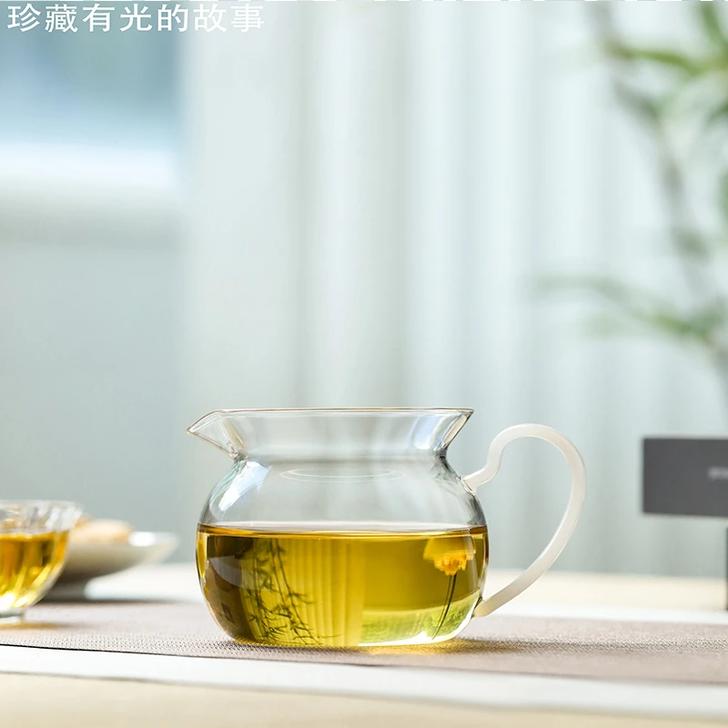 禾器公道杯晶彩圆满茶海高硼硅耐热玻璃泡茶分茶器高档家用茶具