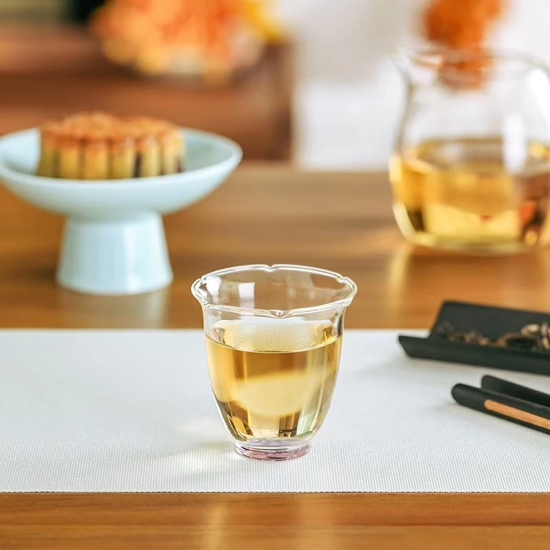 禾器玻璃茶杯单只主人杯单杯品茗杯功夫茶杯耐热杯子卿妍杯75ml