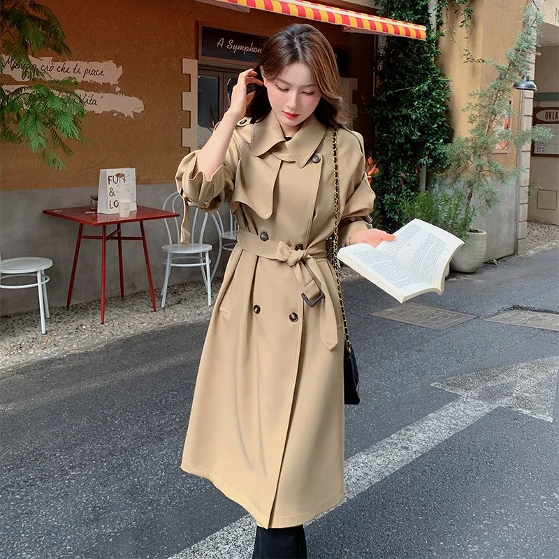 2431-2440经典韩版中长款风衣外套女