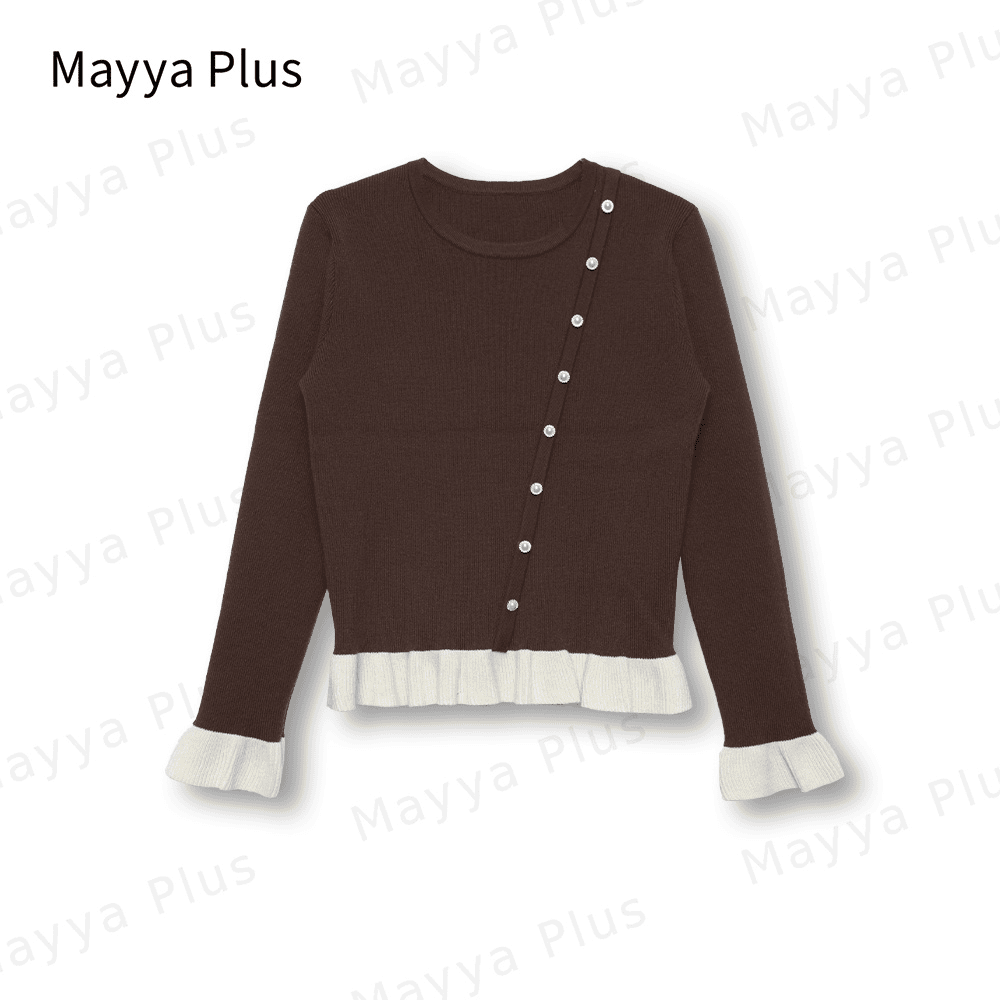 【C位姐姐】Mayya Plus时尚新品气质显瘦百搭款热力感上衣32346988