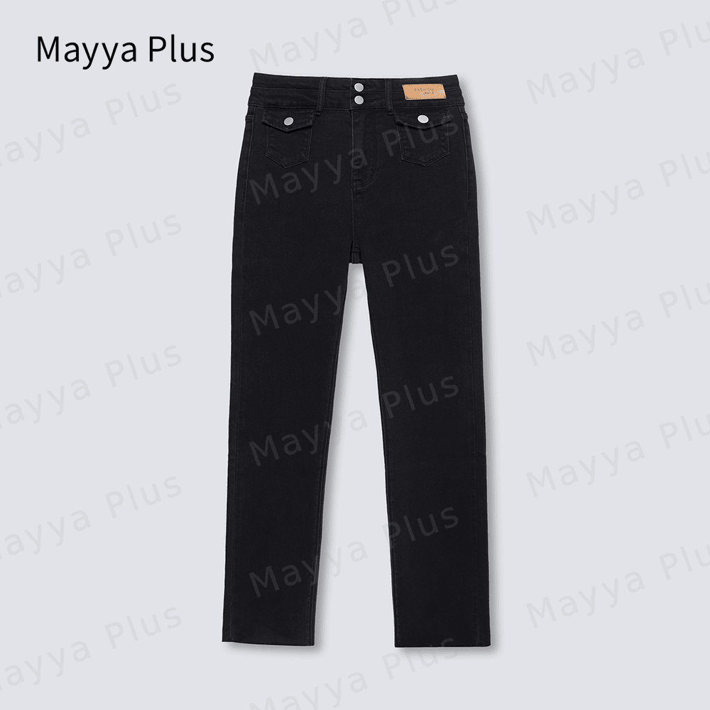 【焦点裤】Mayya Plus时尚新品气质显瘦遮肉百搭休闲牛仔裤32336272