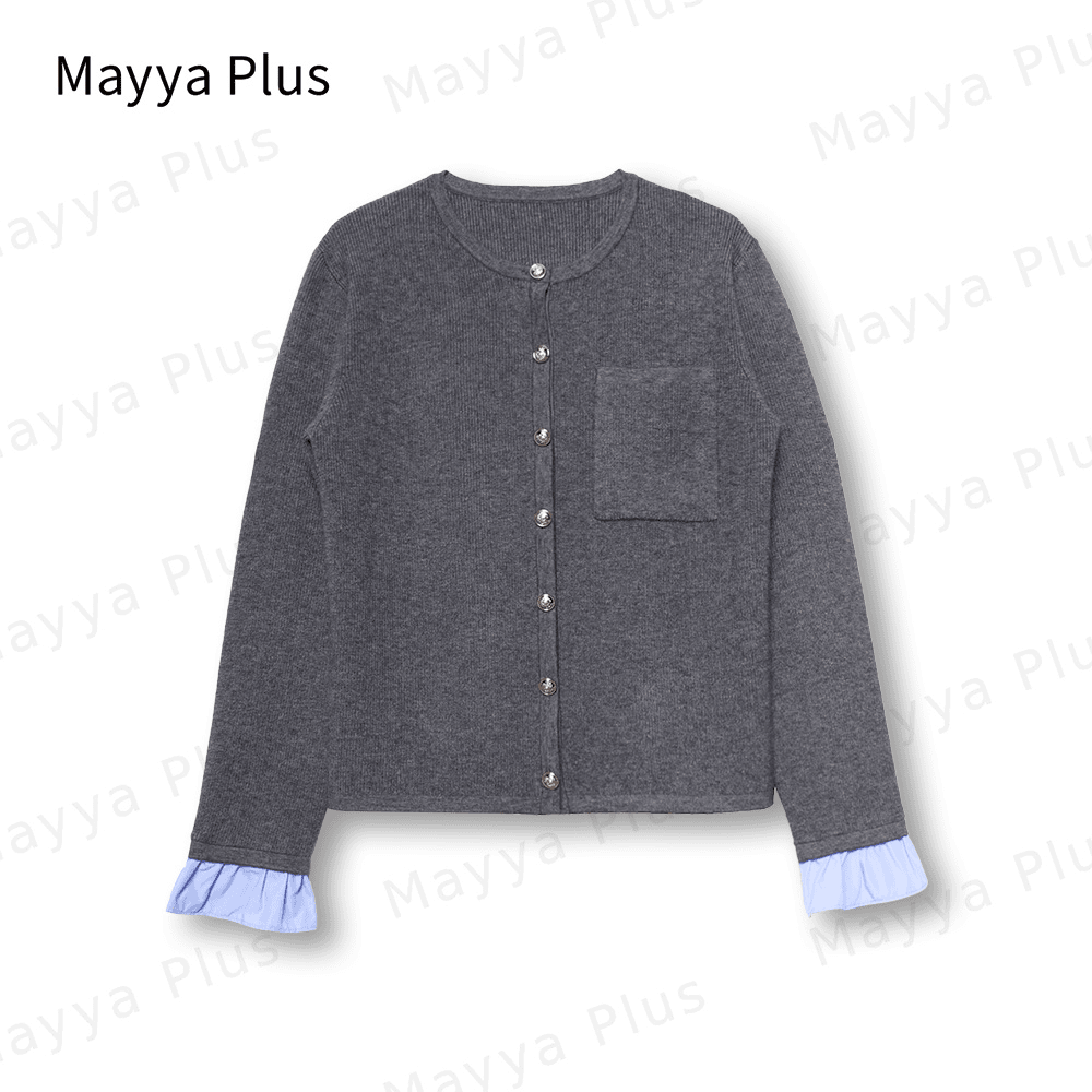 【普拉日记】Mayya Plus时尚新品气质显瘦百搭热力感针织衫32347228