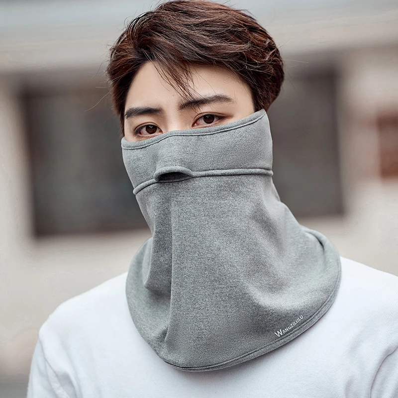 围脖面罩男士冬季户外骑车挂耳式多功能防风保暖透气口罩护颈脖套