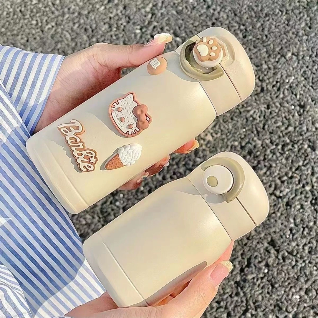 kitty猫不锈钢小巧便携直饮保温杯女生高颜值保冷保热学生水杯
