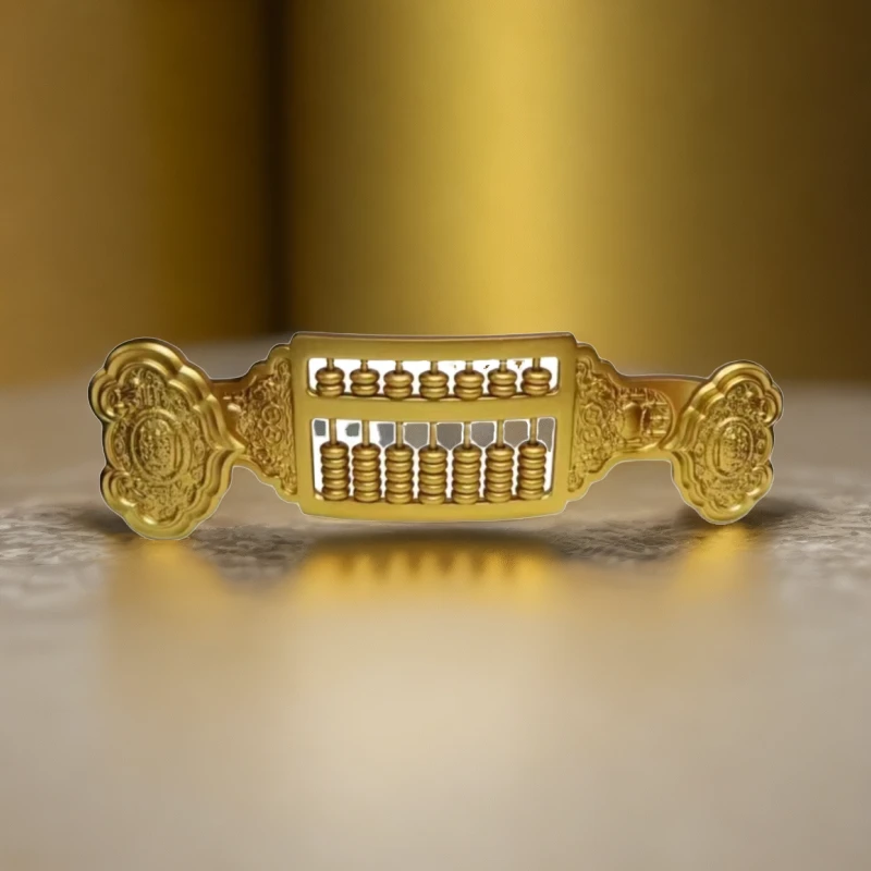 黄铜实心铜算盘如意算盘摆件家居装饰品办公室乔迁新居中式手把件