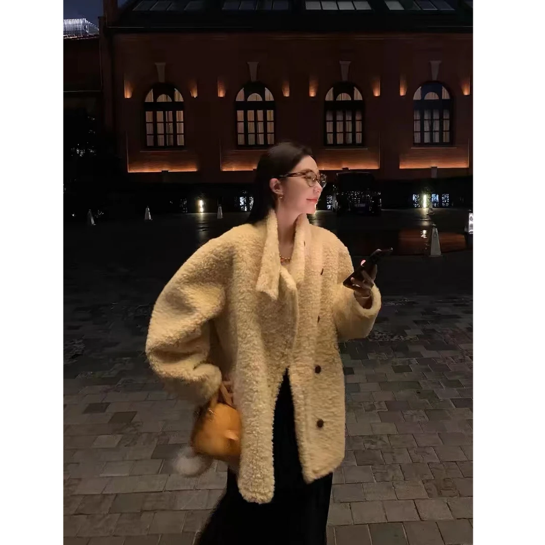 zx509女冬季2024新款宽松高级感毛毛外套