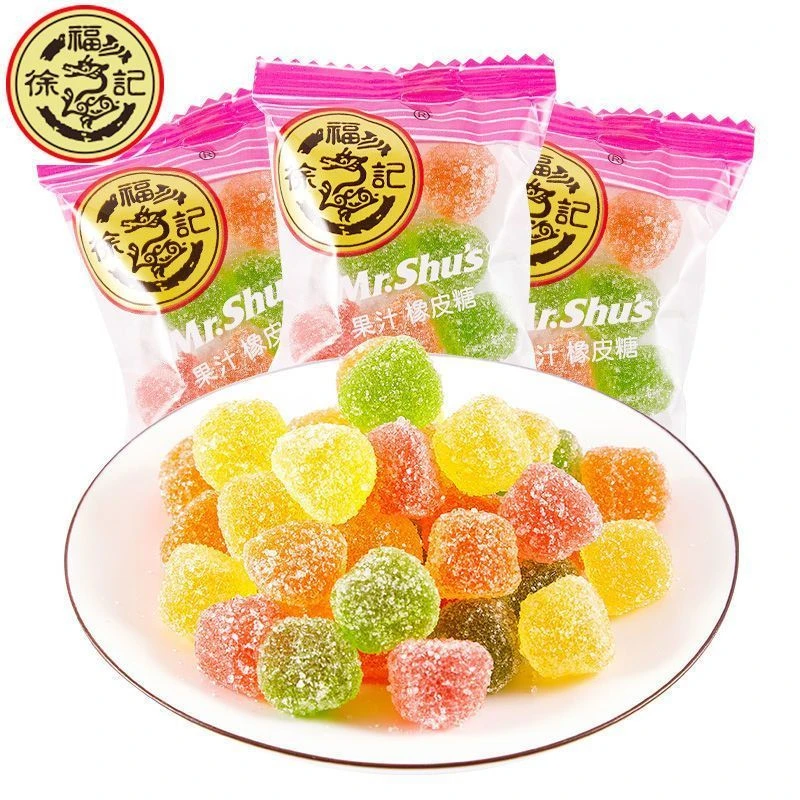 软糖蚯蚓糖约108包果汁软糖Q果粒结婚喜糖软糖果7包货休闲小零食