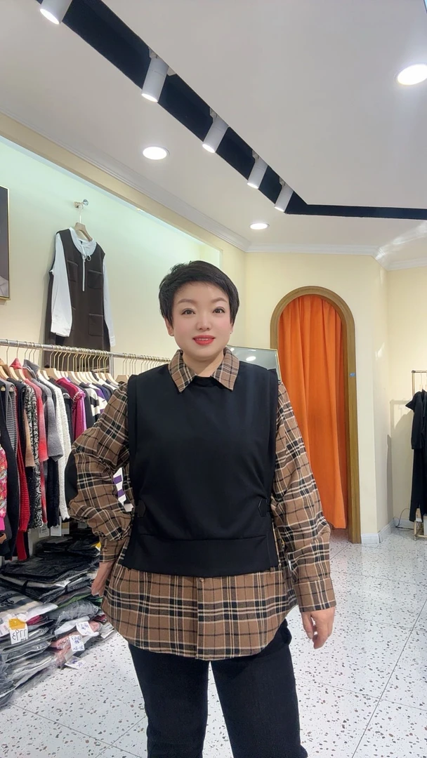 2024冬季新款格子衬衣