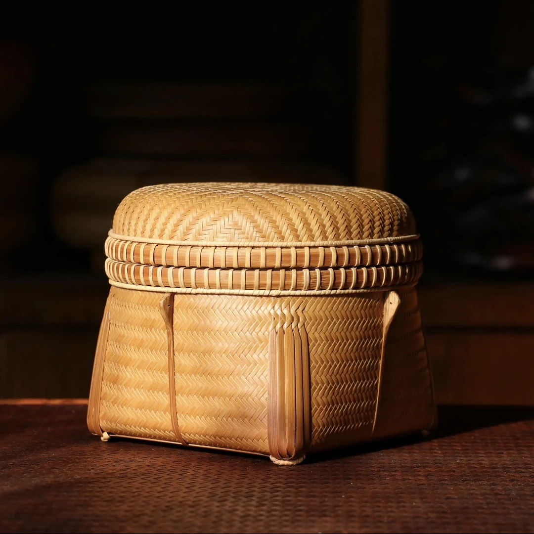 非遗竹编茶精致茶盒