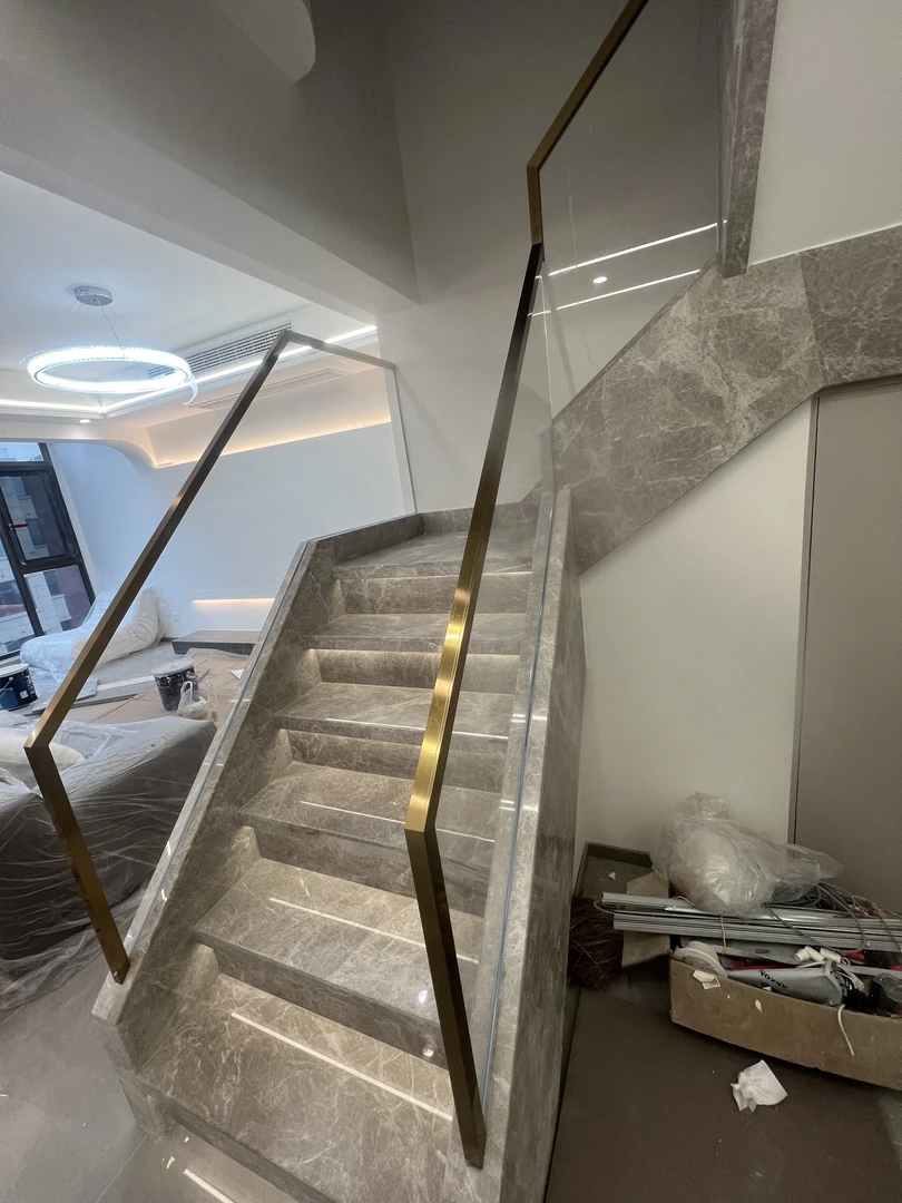 天然大理石人造石楼梯踏步定制