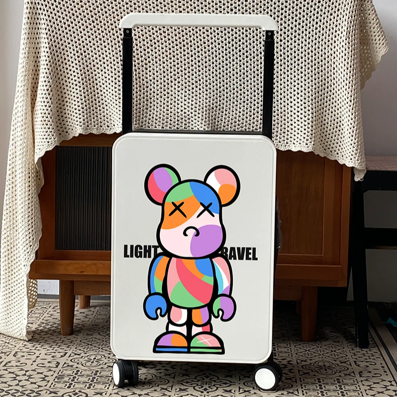 宽拉杆行李箱女20寸登机箱男网红万向轮密码箱前开盖旅行箱轻便