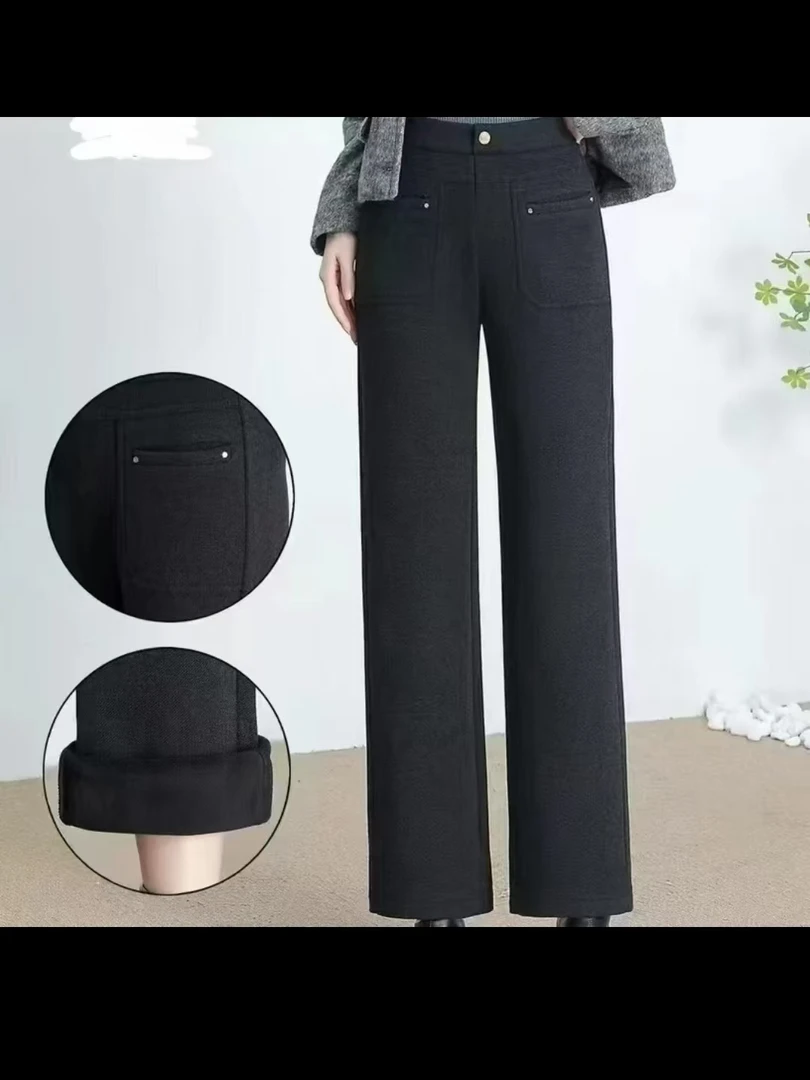 玲姐专属999醋酸绵羊毛绵羊毛窄版阔腿裤女2024年秋冬季新款宽松
