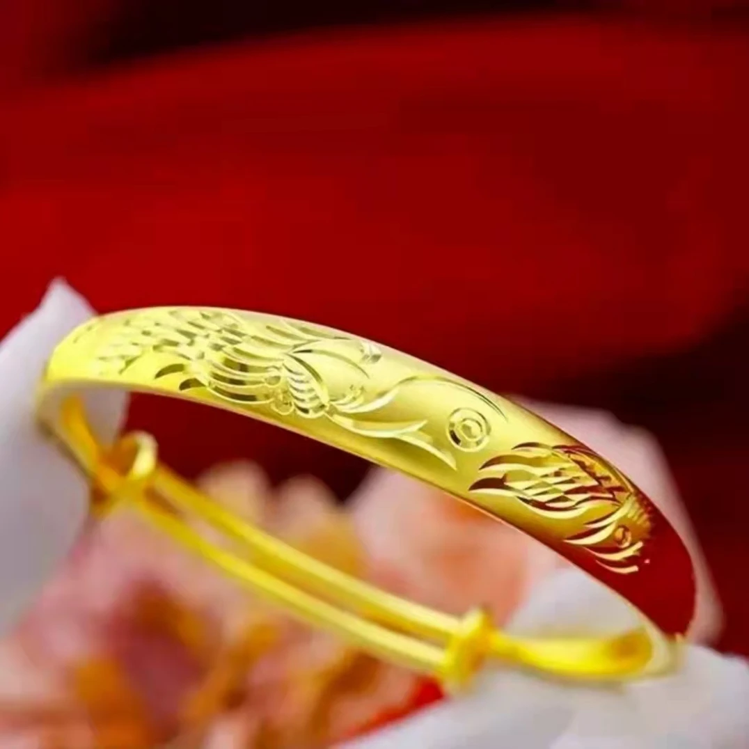 合金手镯 龙凤推拉手镯
