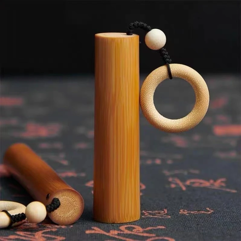成品实心竹高密度老料实心玉竹精抛光加工精细竹环精致文玩手把件