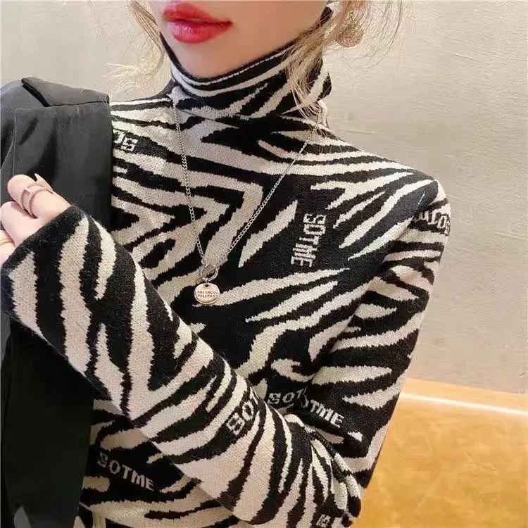 小个子羊毛衫女100%纯山羊毛高领毛衣修身打底衫洋气堆堆领羊毛衫
