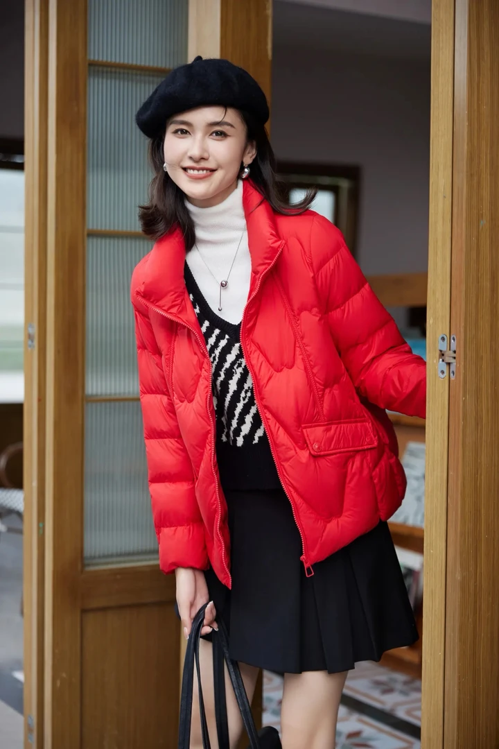2024女士短款轻薄羽绒服3127