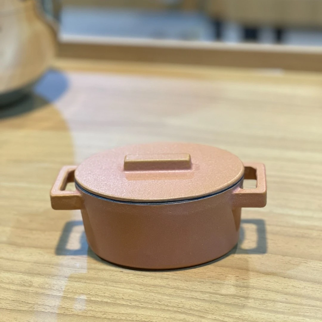 YODINE肴达人13cm工业风哑光椭圆锅#铸铁珐琅厨房佳品美食美器