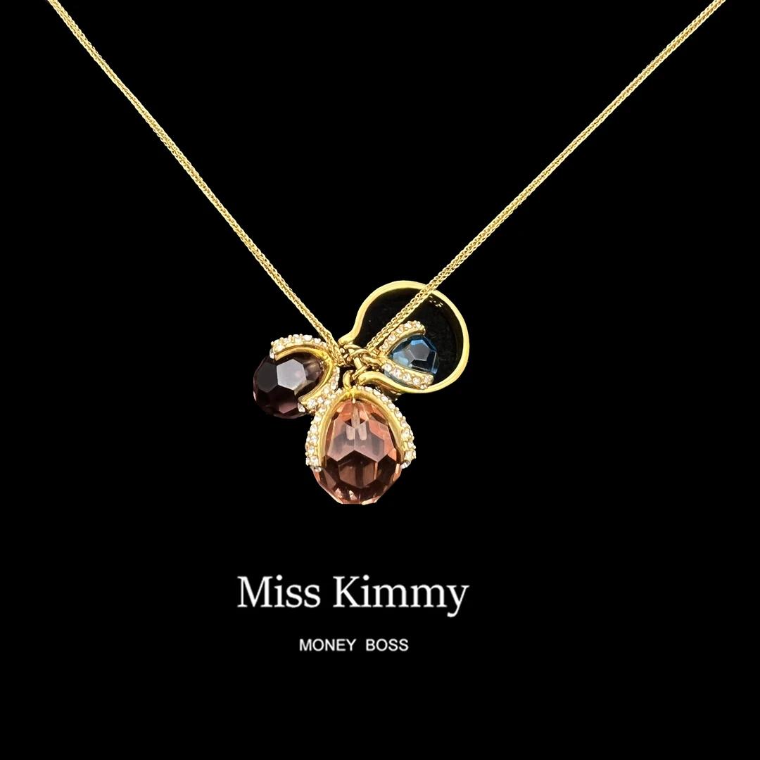 铜合金项链 MissKimmy 轻奢时尚可爱彩色甜美坠链
