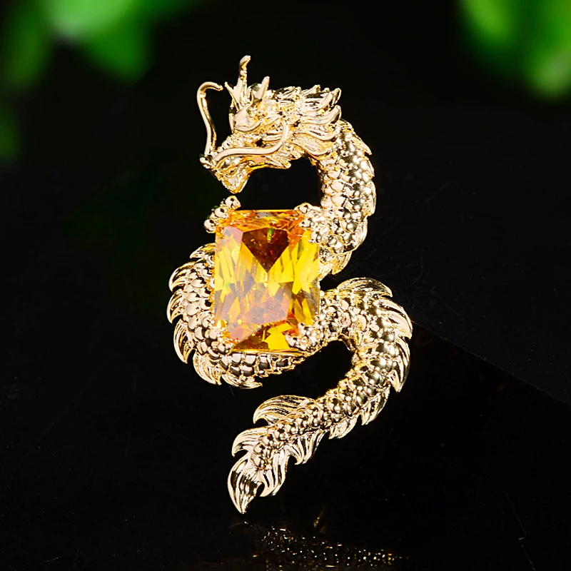 铜合金胸针 时尚中国风龙年十二生肖胸针精致奢华胸花优雅别针