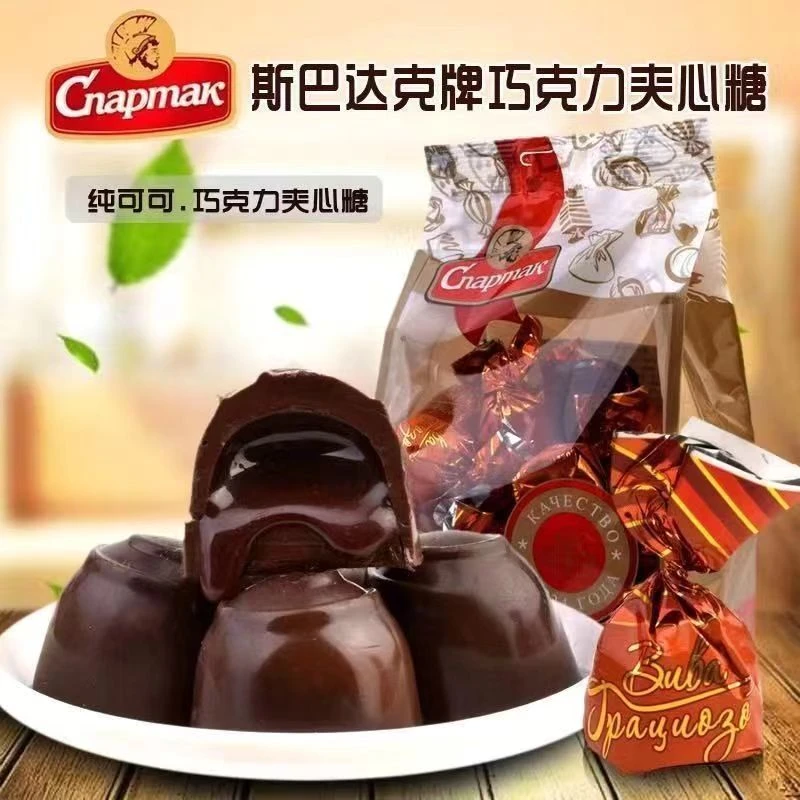 白俄罗斯原装进口斯巴达克樱桃露酒心巧克力500g/袋 纯可可脂糖
