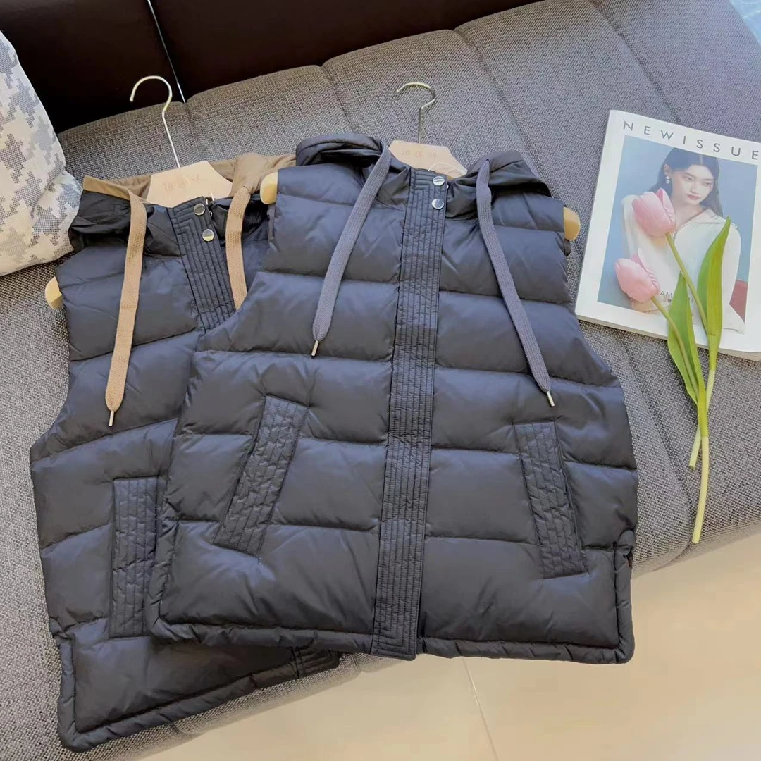 【美姐说】连帽鹅绒马甲23-429