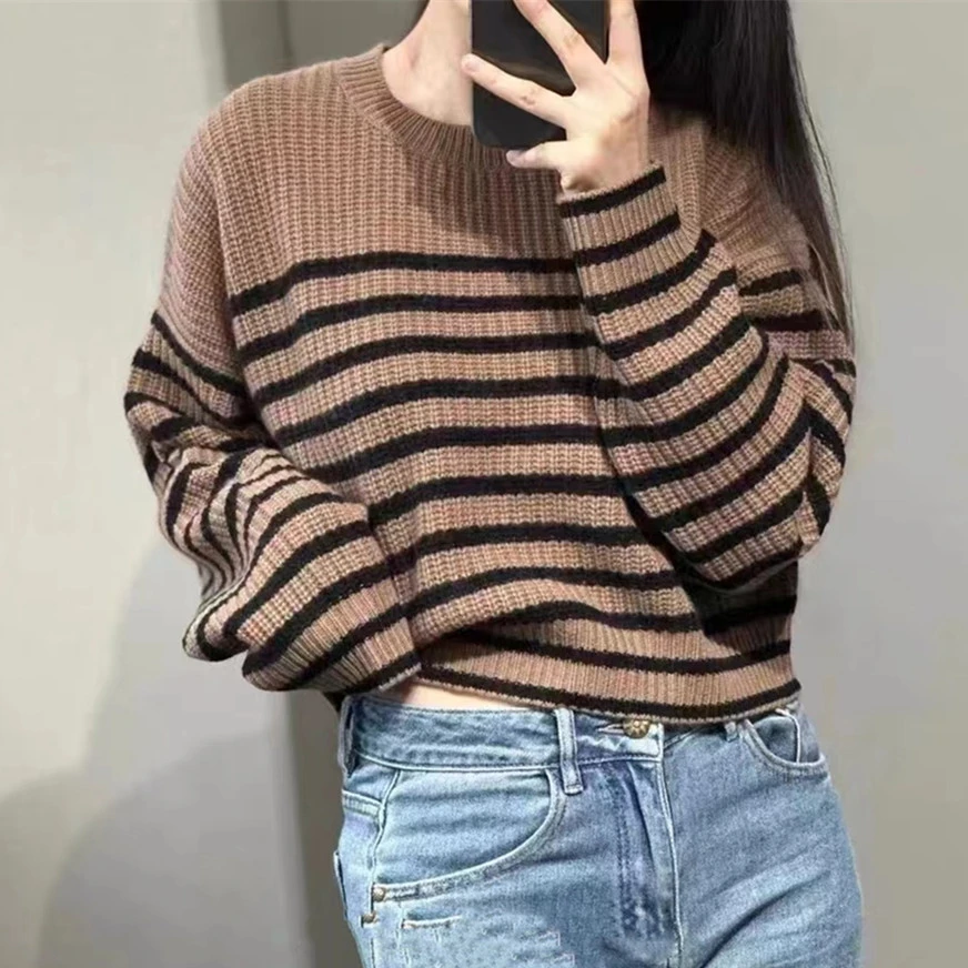 加厚元宝针羊绒衫6060