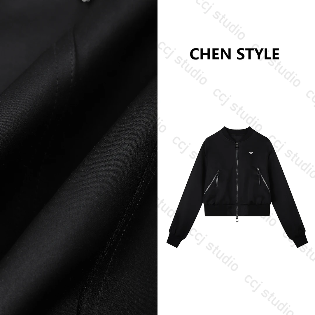 楚楚君~【帅过男友】WT42728三角标棒球服外套