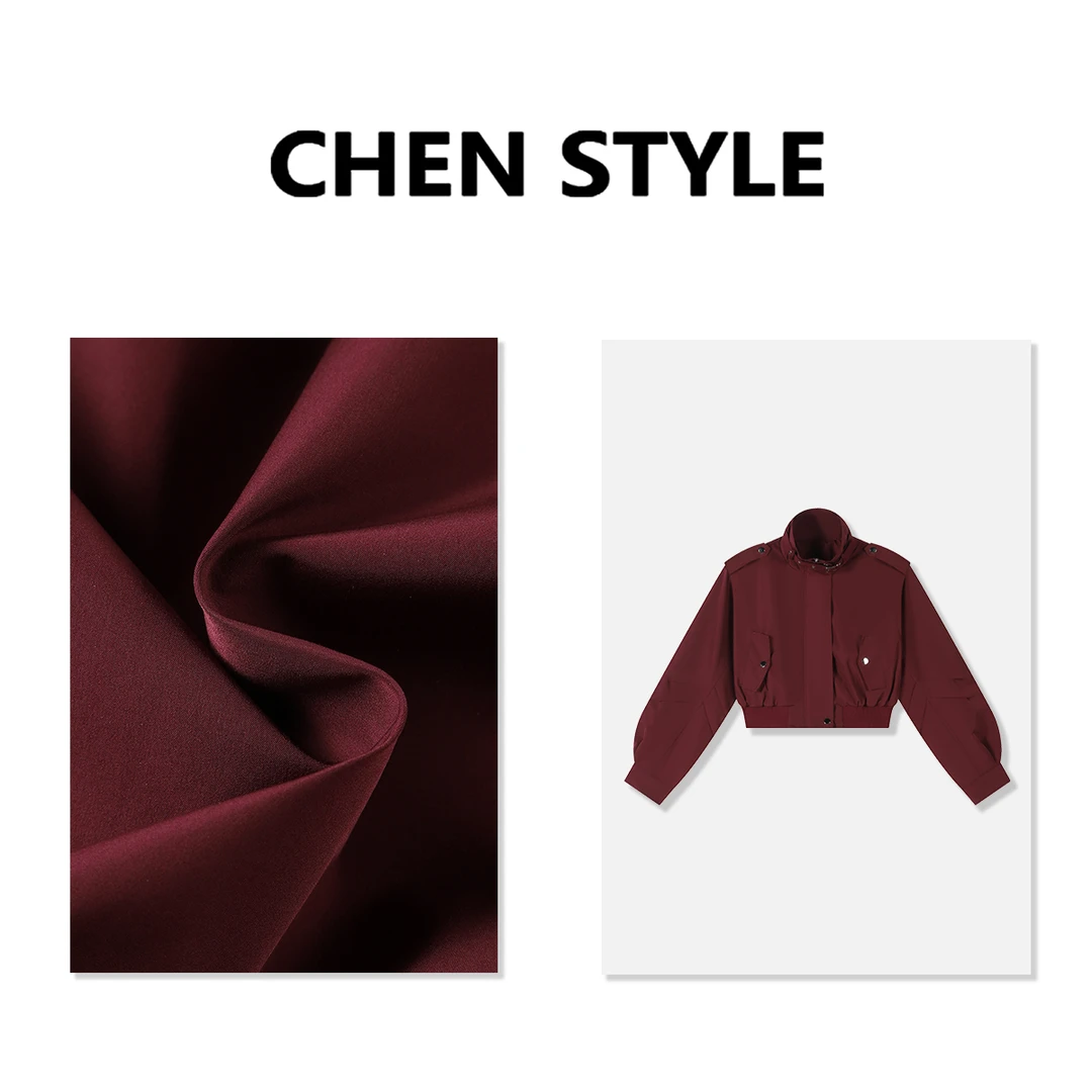 楚楚君~【英姿飒爽】WT52533立领时尚显瘦夹克外套