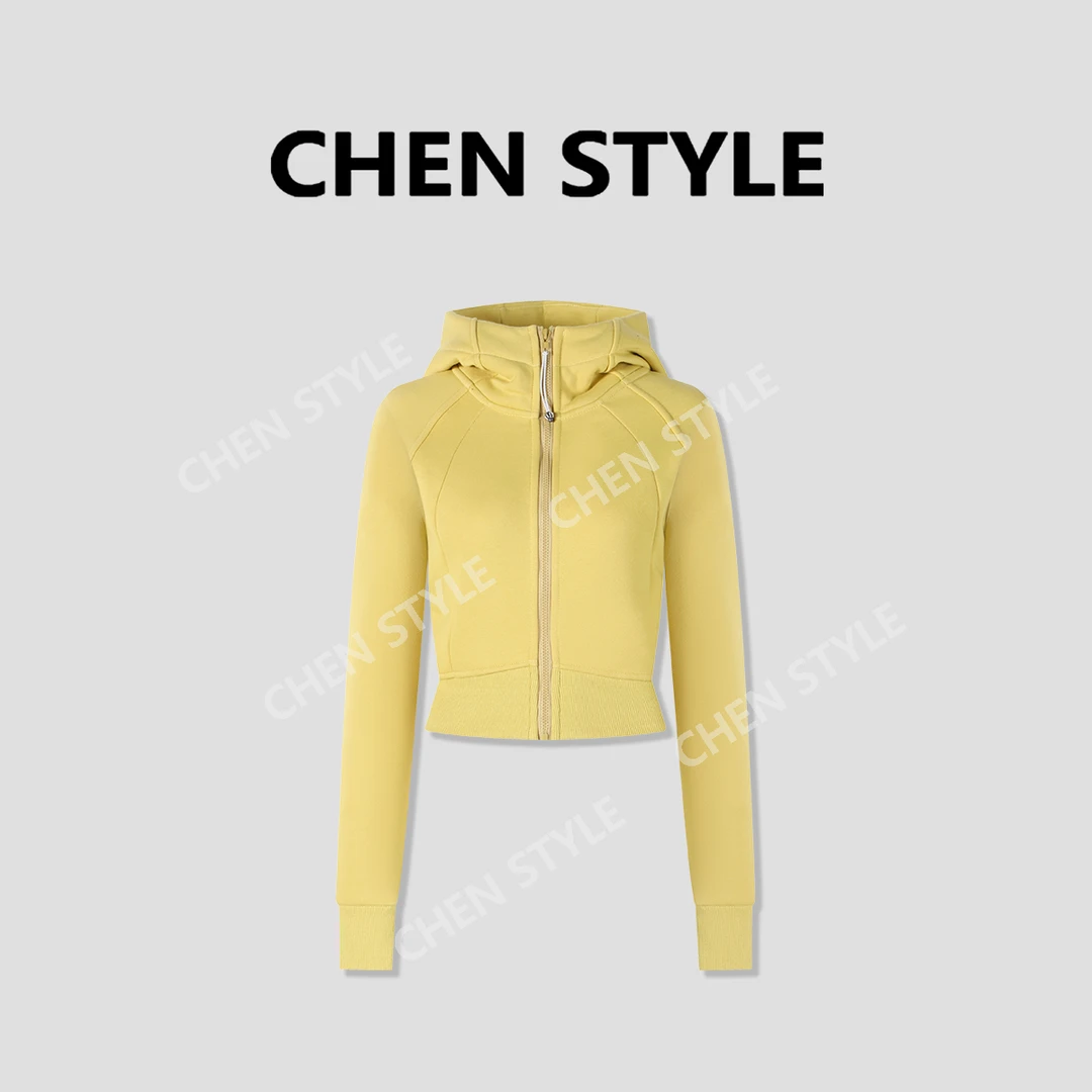 楚楚君~【非你莫属】WT66552加绒连帽明线短款拉链卫衣外套