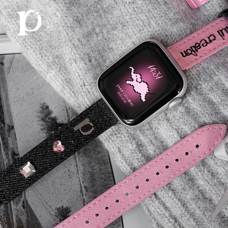 puui原创适用Applewatch苹果手表iwatch8表带7/64代y2k小众创意