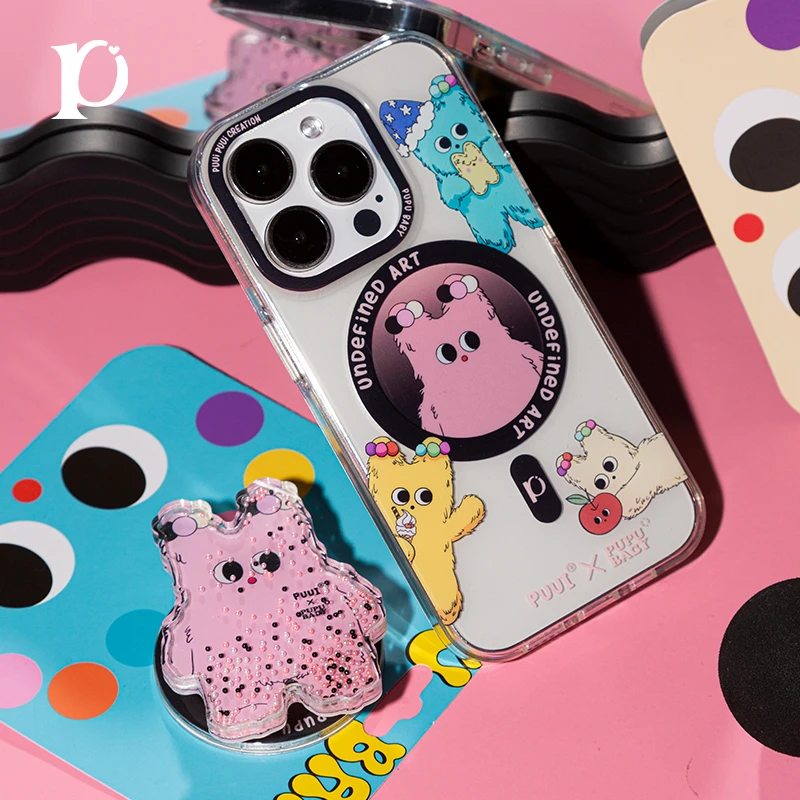 Puui原创适用iphone15promax透明手机壳苹果14promax带链条简约