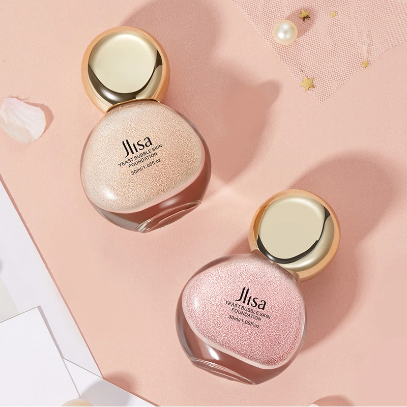 肌琳莎酵母泡泡美肌粉底液30ml轻薄保湿遮瑕水润养肤粉底BB霜隔离