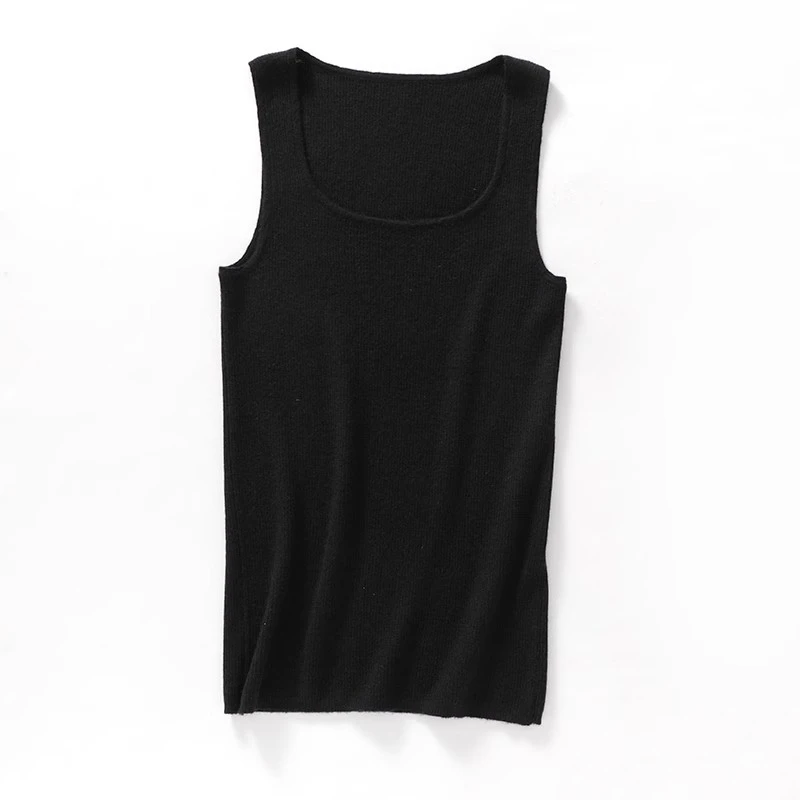 素念 U领宽吊带精纺羊绒背心 百搭纯色/简约显瘦