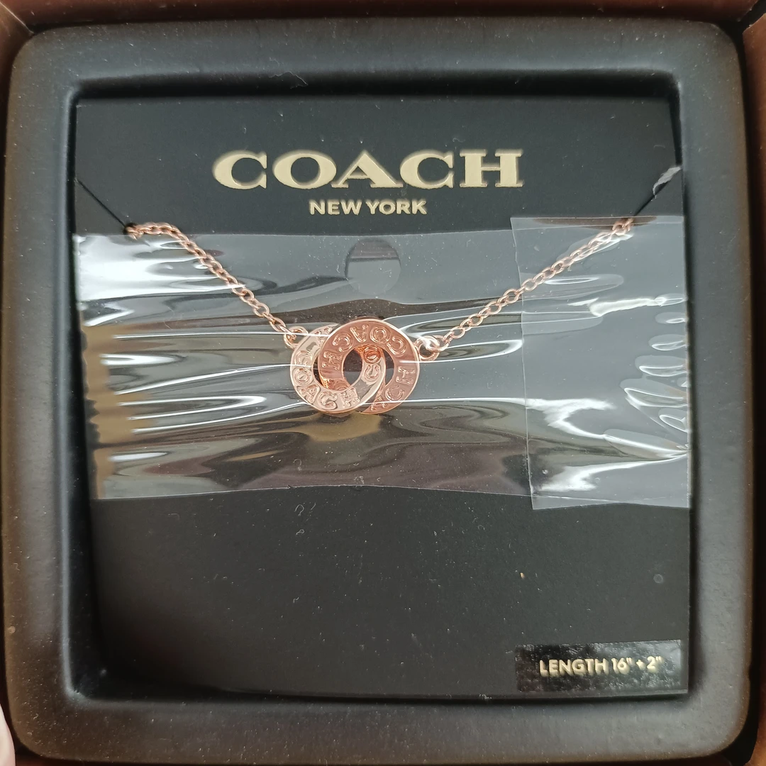 全新未使用 COACH/蔻驰 冰冰中古/COACH/蔻驰/双环玫瑰金