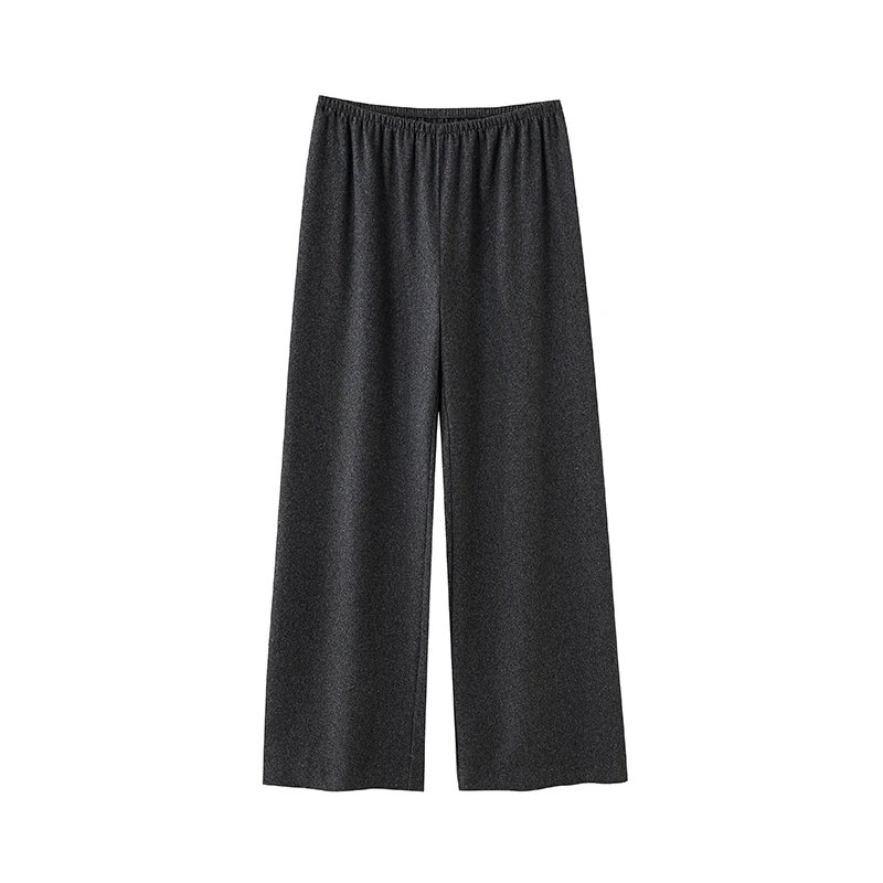 【60羊毛】空气裤女秋冬新款梧桐裤高腰垂感宽松直筒阔腿裤子