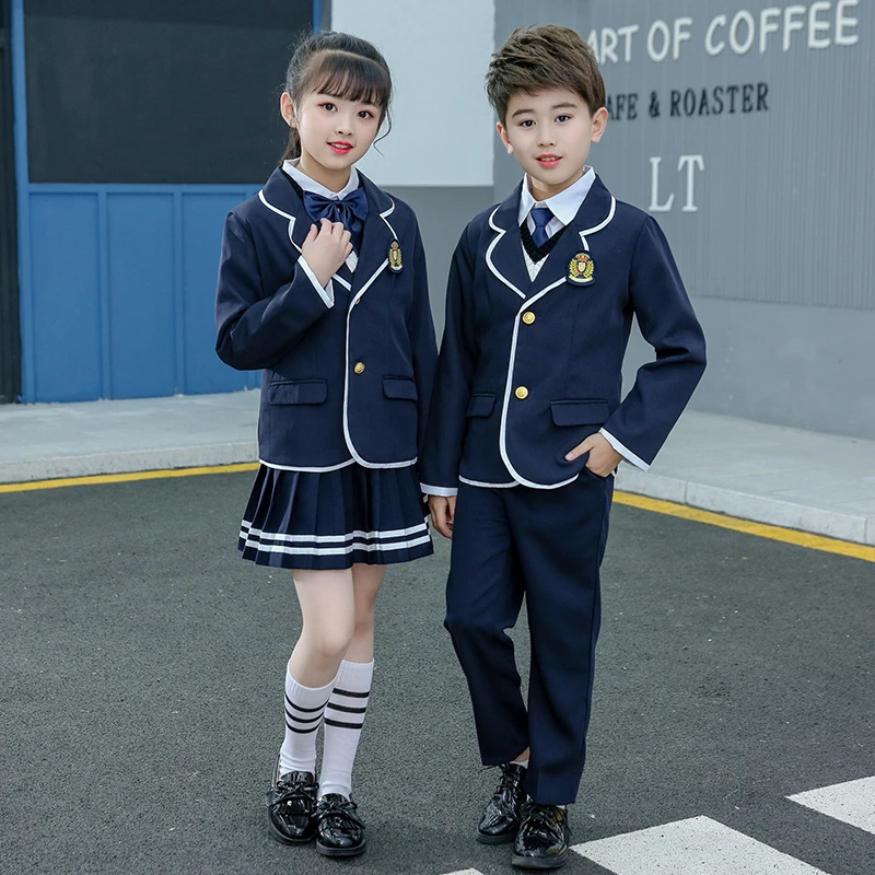 幼儿园园服班服韩版春秋季英伦学院风男女套装中小学生校服裤子