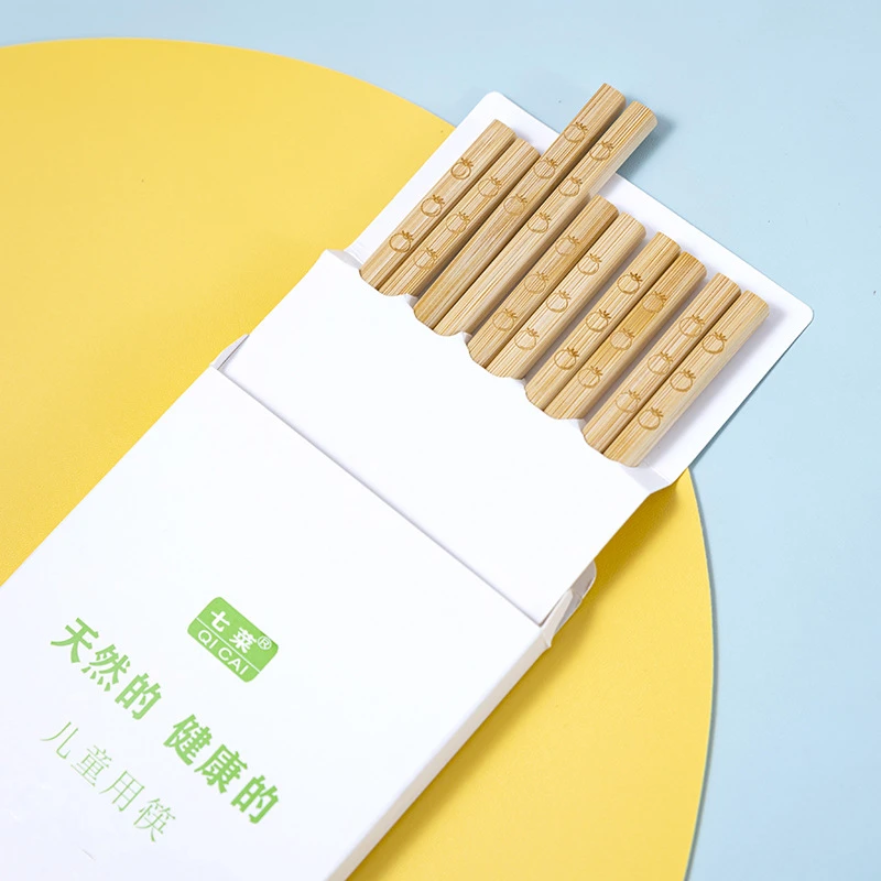 儿童筷子卡通幼儿园3-12岁家用宝宝食品级小孩专用天然竹木短快筷