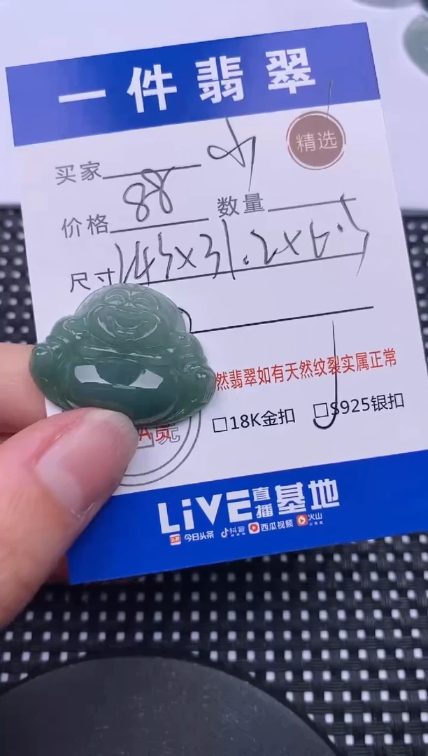 【闪购商品】翡翠颈饰未镶嵌挂件