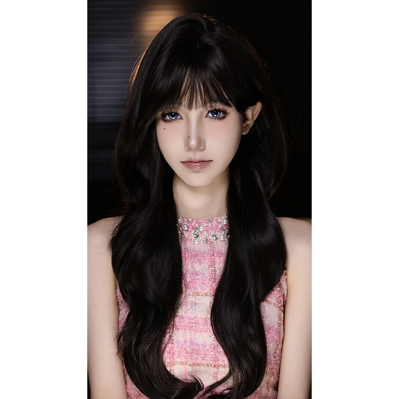 【周沫专属】温柔黑色大波浪长卷发仿真假发女女神全头套自然蓬松