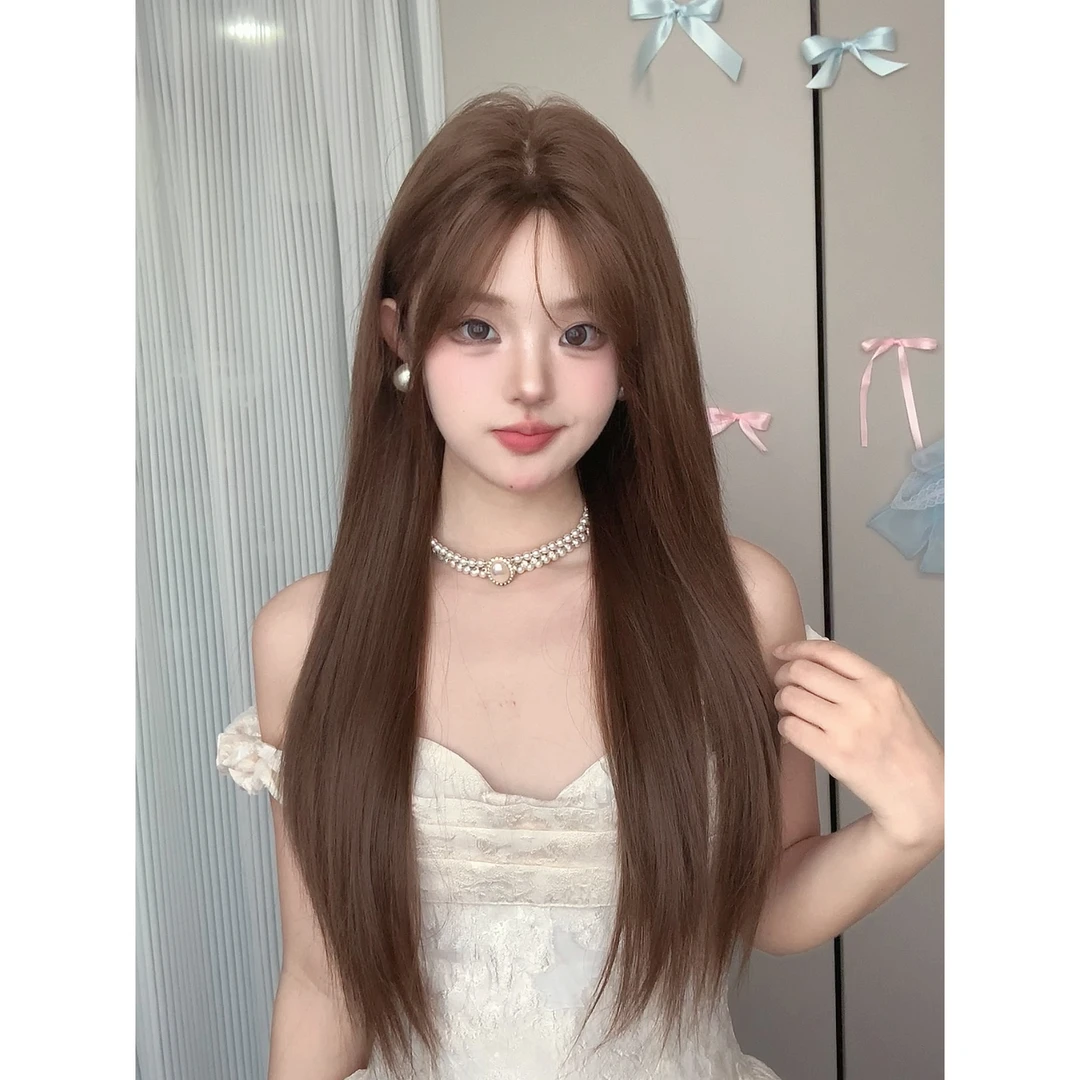 梦露丝假发【戴文青木】许妍同款发色中分网红超美长直发混血感透气