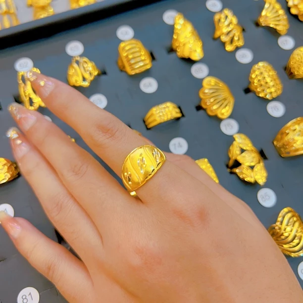 铜合金戒指 160时尚新款精美潮流民族风可调节戒指久不掉色