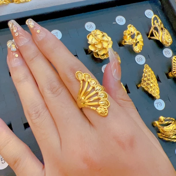 铜合金戒指 146时尚新款轻奢优雅女士可调节戒指久不掉色