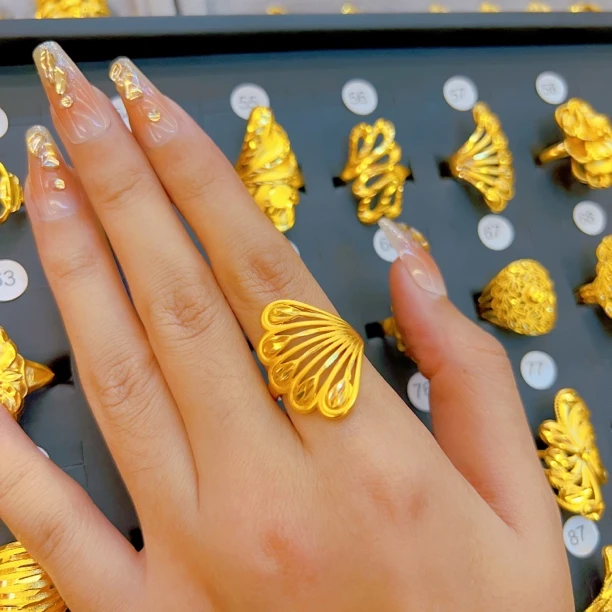 铜合金戒指 154时尚新款女士优雅精美可调节戒指久不掉色