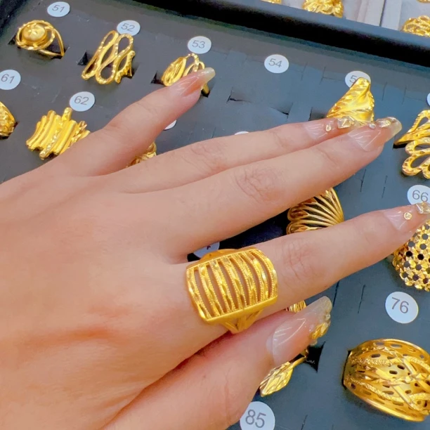 铜合金戒指 143时尚新款休闲百搭轻奢简约开口戒指久不掉色