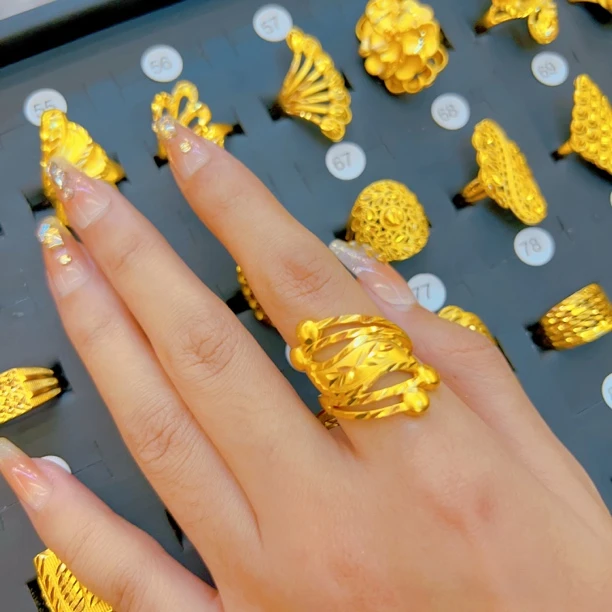 铜合金戒指 168时尚新款精美编织民族风可调节戒指久不掉色