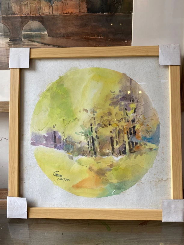 手绘手彩 北欧简约37*37 cm 客厅餐厅挂画