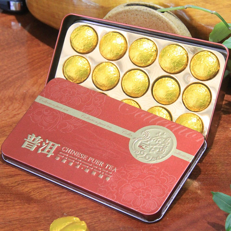 茶叶普洱茶熟茶 迷你小沱茶 云南尚品融和原味小沱茶75克15粒盒装