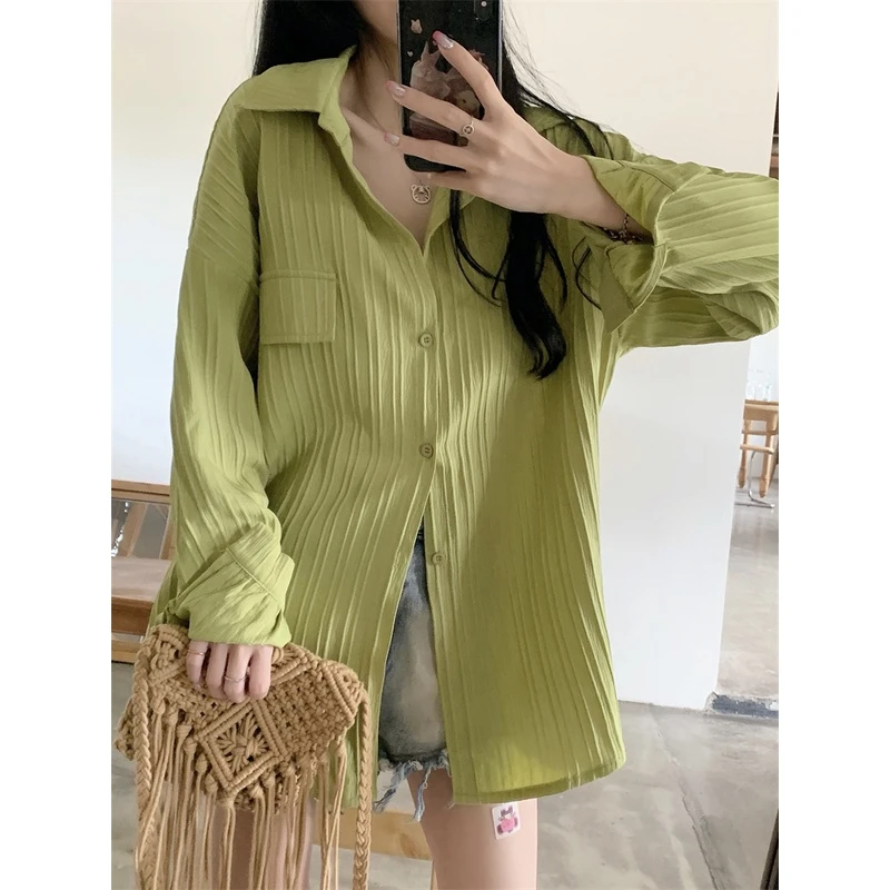 2025法式设计感长袖防晒衬衫春夏小众别致小衫衬衣外套