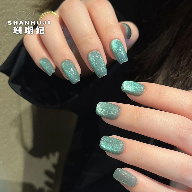 【玉石猫眼】珊瑚纪美甲穿戴甲流行气质简约温柔显白高级夏日猫眼