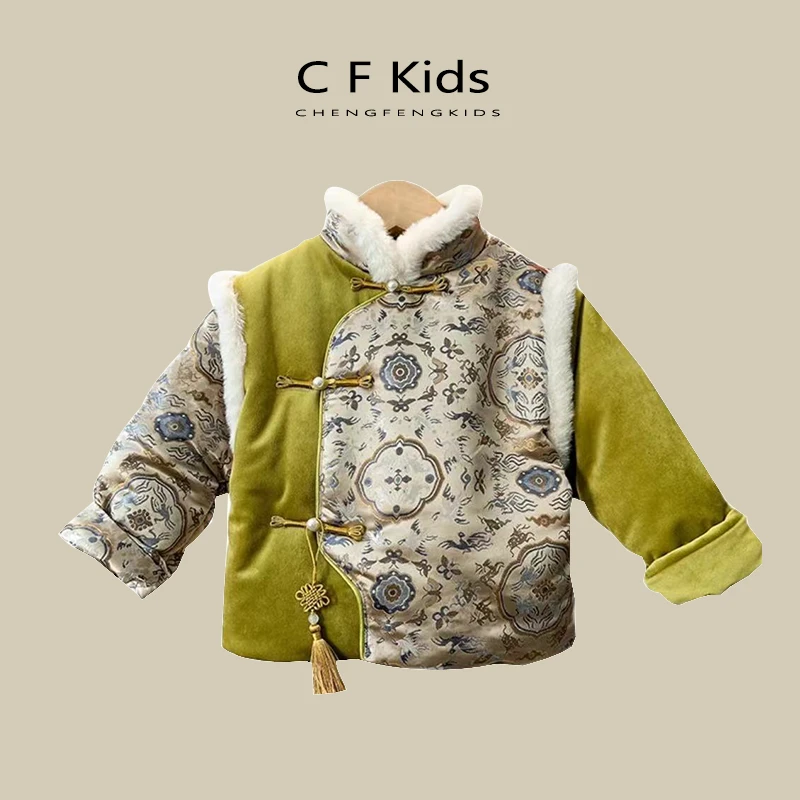 【莺歌蝶舞】百搭毛绒加绒加厚中国风重工冬季国潮新中式汉服